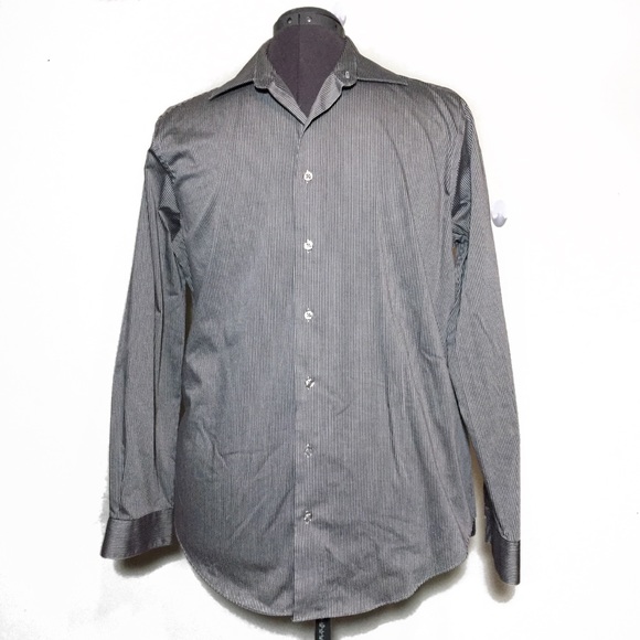 Kenneth Cole Reaction Other - Kenneth Cole Reaction Silver Gray Pinstripe Shirt
